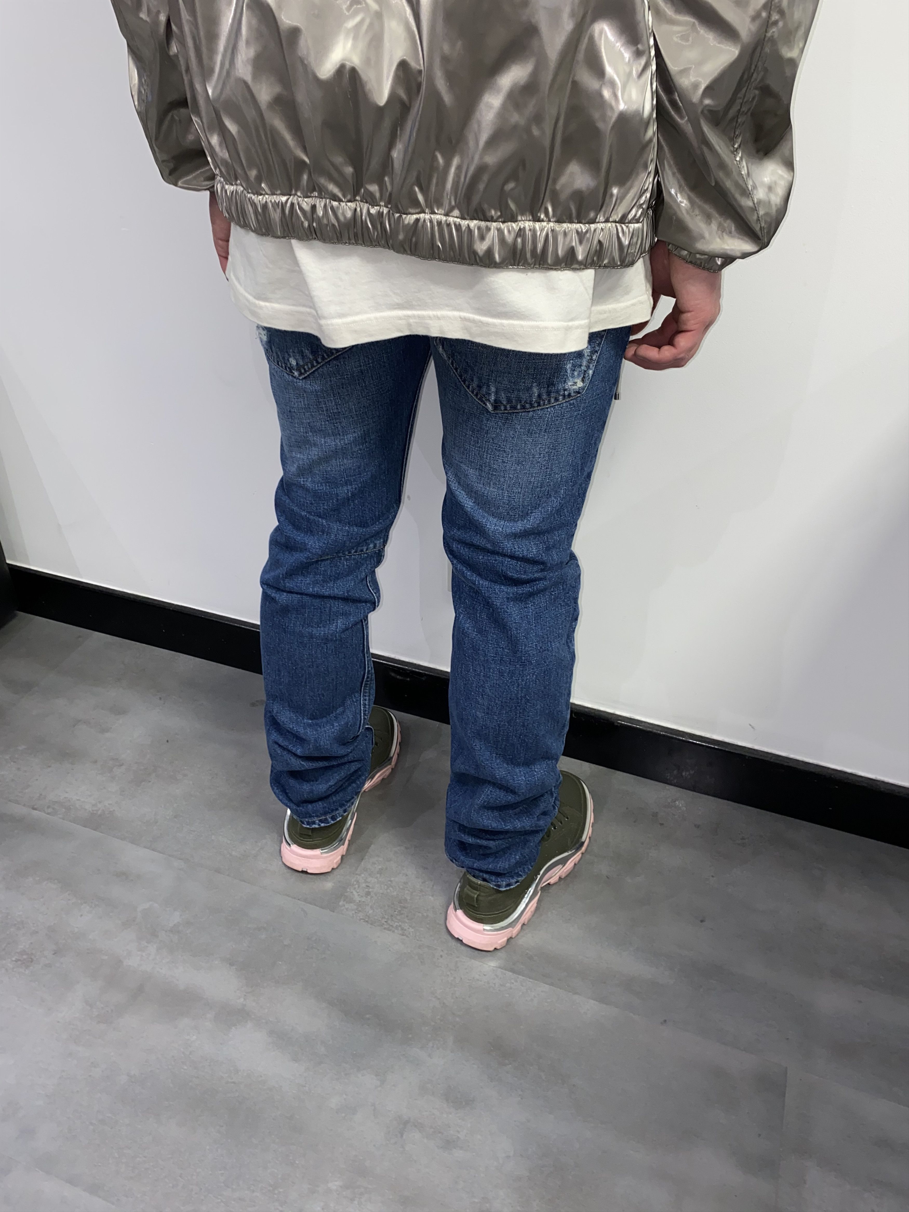 Balmain Pierre Balmain Distressed Indigo Biker Denim Pants Size US 34 / EU 50 - 4 Thumbnail