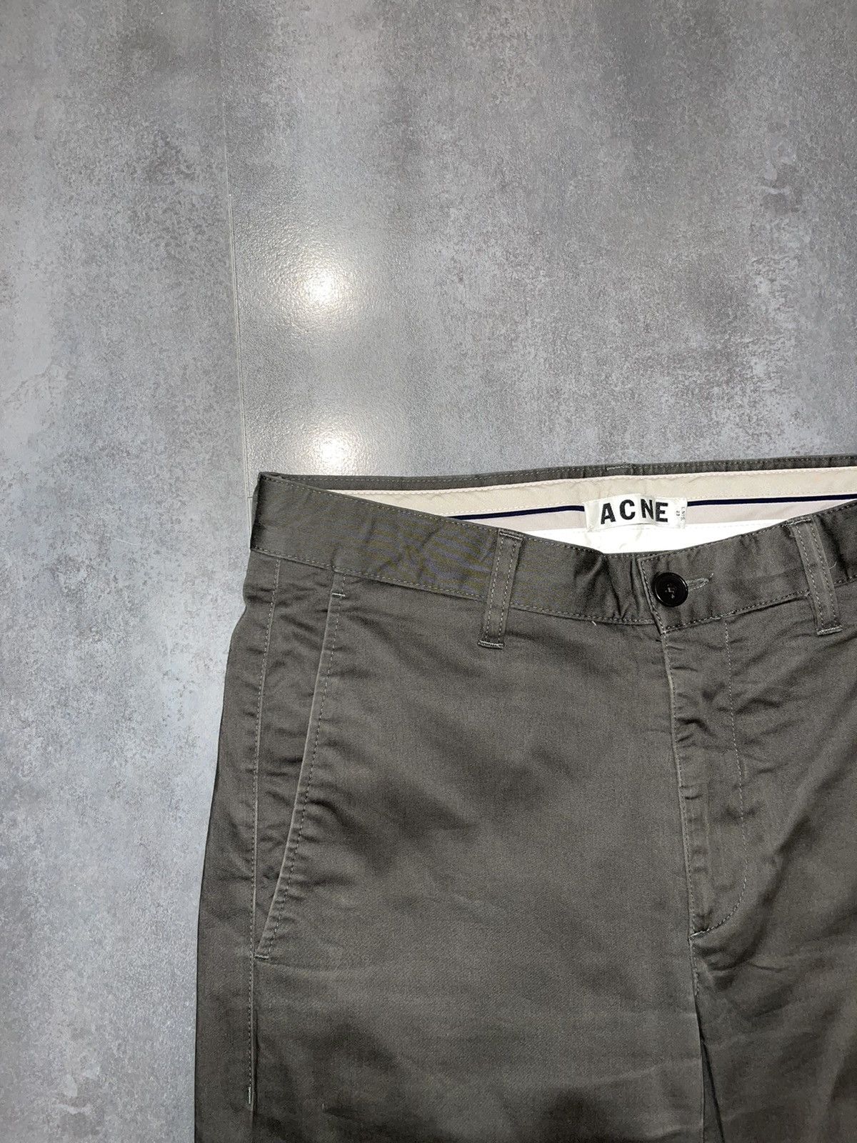 Acne Studios Acne Studios Roc Satin Swamp Green Casual Pants Size US 30 / EU 46 - 8 Thumbnail
