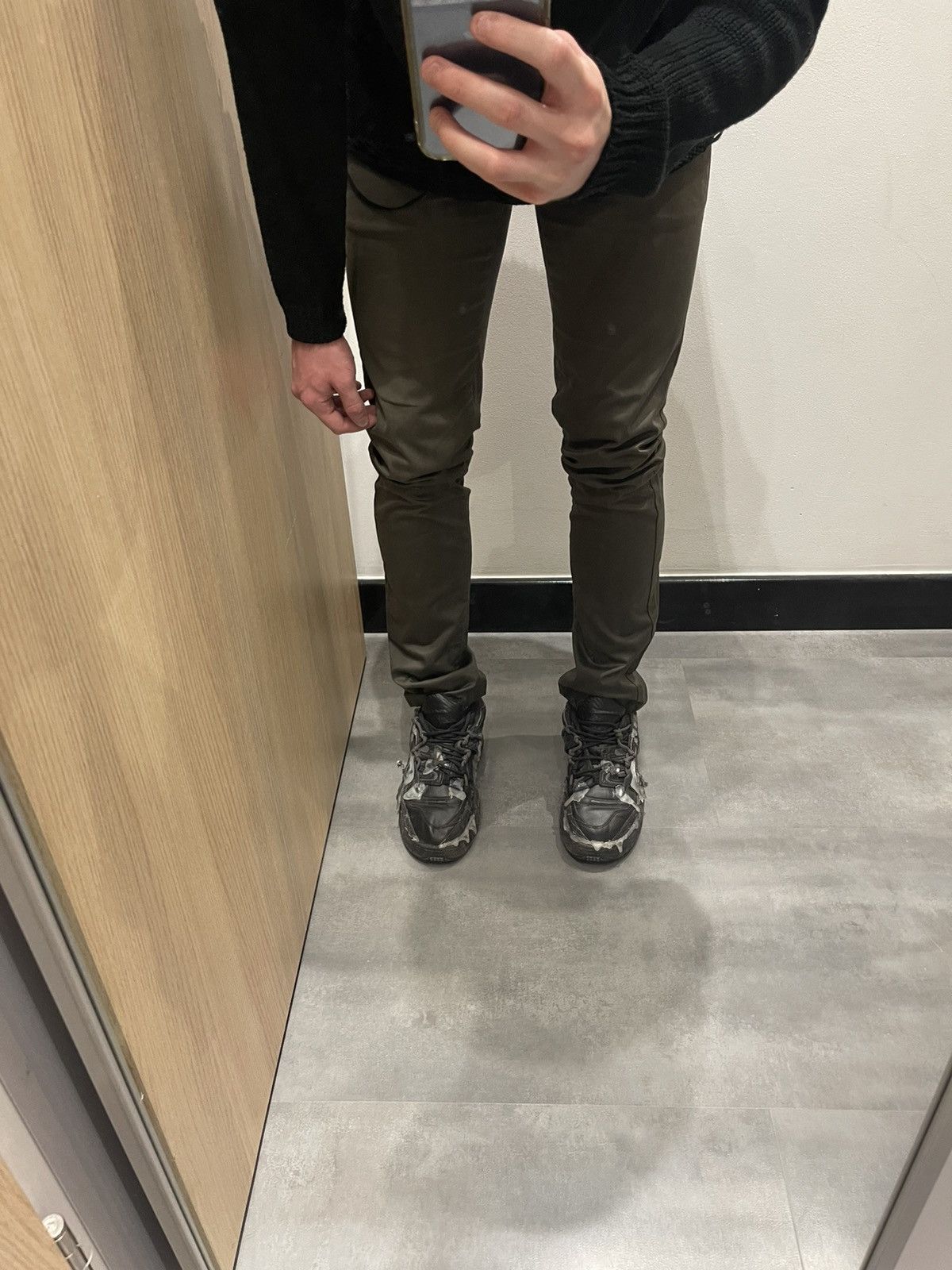 Acne Studios Acne Studios Roc Satin Swamp Green Casual Pants Size US 30 / EU 46 - 1 Thumbnail