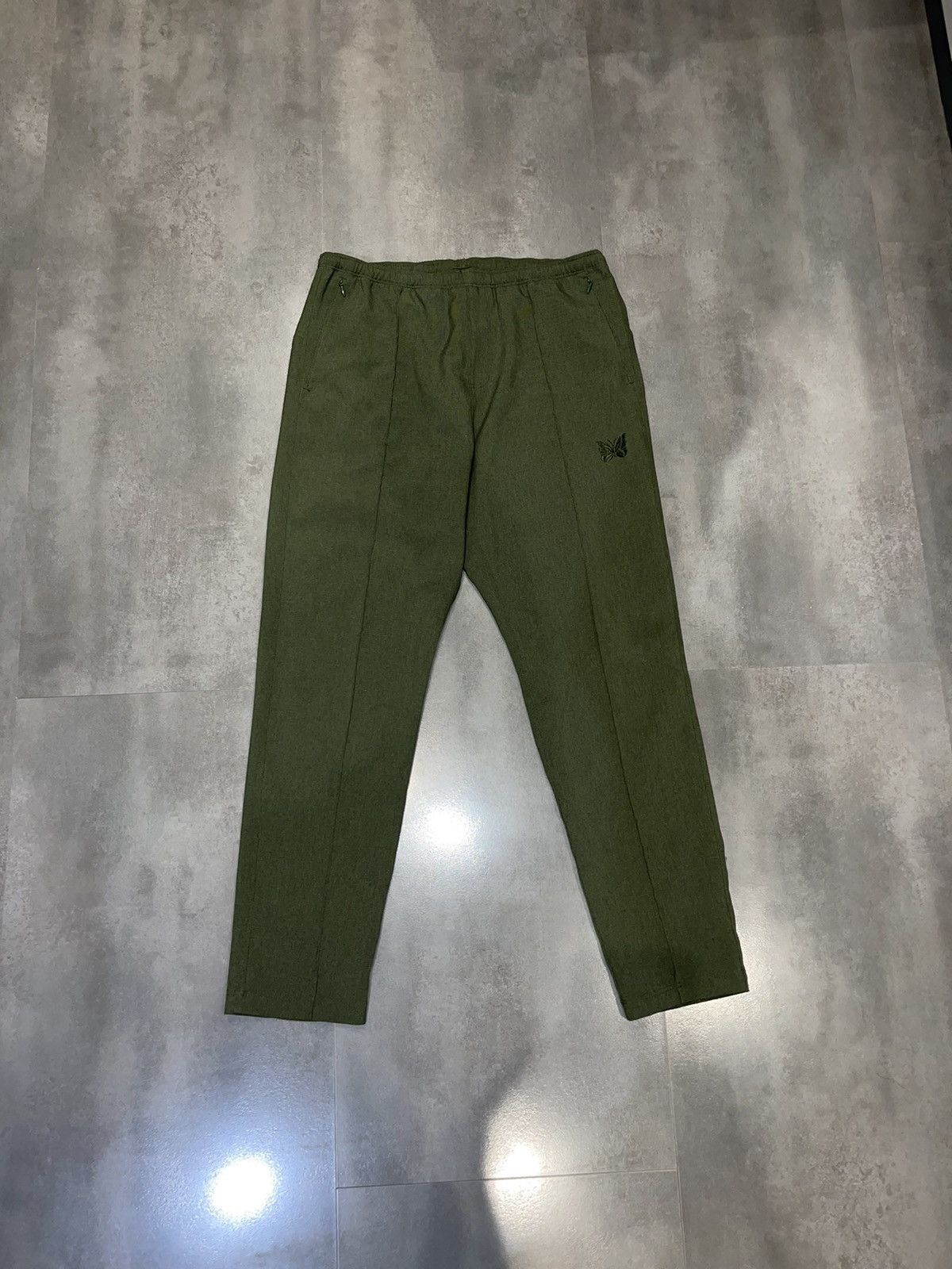 Needles Needles Butterfly Logo Swamp Green Thin Sweatpants Joggers Size US 32 / EU 48 - 10 Thumbnail