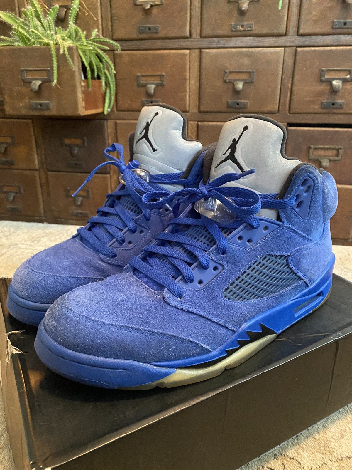 Jordan Brand × Nike Blue suede 5 size11 Size US 11 / EU 44 - 2 Thumbnail