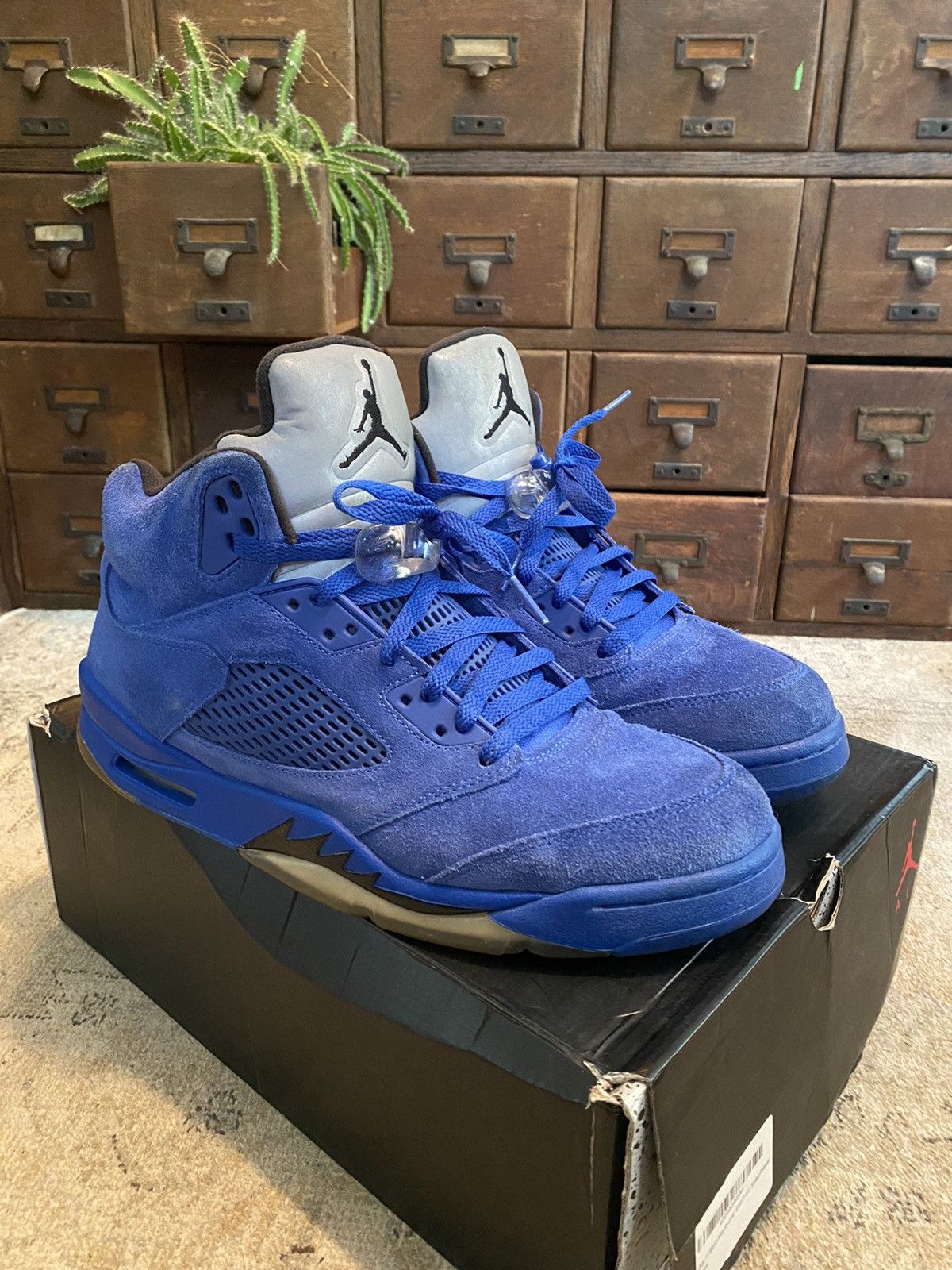 Jordan Brand × Nike Blue suede 5 size11 Size US 11 / EU 44 - 1 Thumbnail