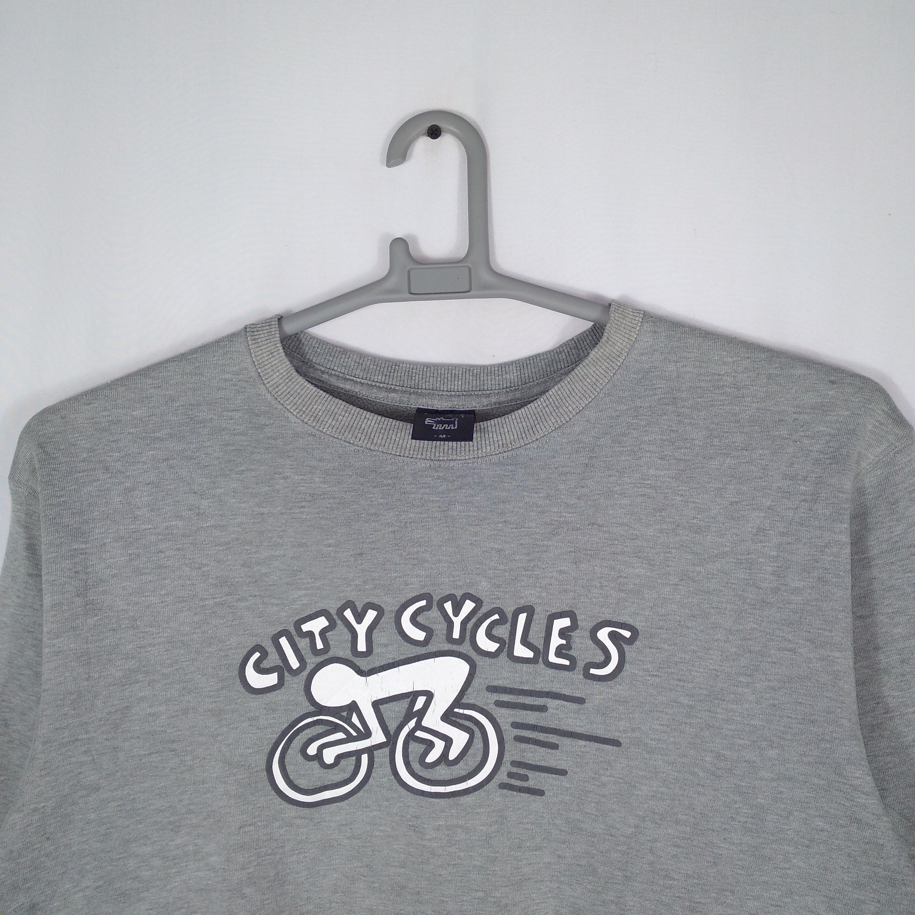 Designer × Keith Haring × Vintage 🔥OG🔥Keith Haring City Cycles Sweatshirts Size US M / EU 48-50 / 2 - 2 Thumbnail