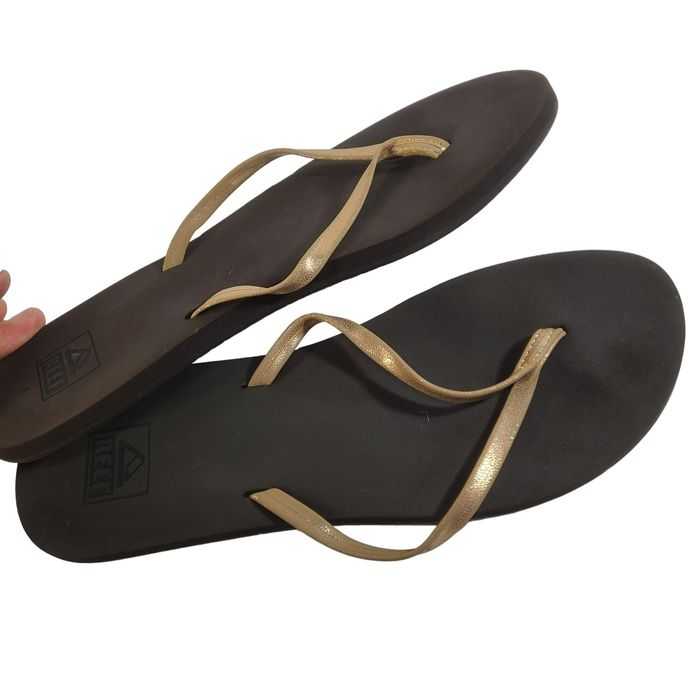 Reef Reef Bliss Night Rose Gold Flip Flops Sandals Women's 9 | Grailed