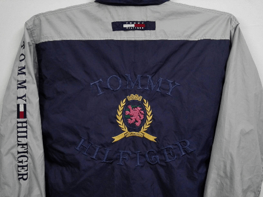 Tommy Hilfiger Vintage Tommy Hilfiger Big Logo Windbreaker Size US L / EU 52-54 / 3 - 2 Thumbnail