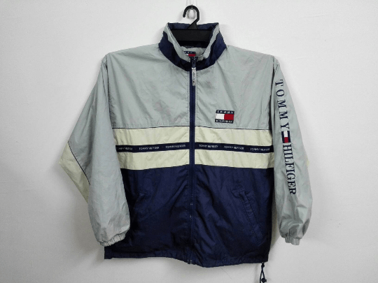 Tommy Hilfiger Vintage Tommy Hilfiger Big Logo Windbreaker Size US L / EU 52-54 / 3 - 3 Thumbnail