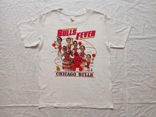 Vintage Vintage 80s Chicago Bulls Fever T-shirt Size US L / EU 52-54 / 3 - 1 Thumbnail