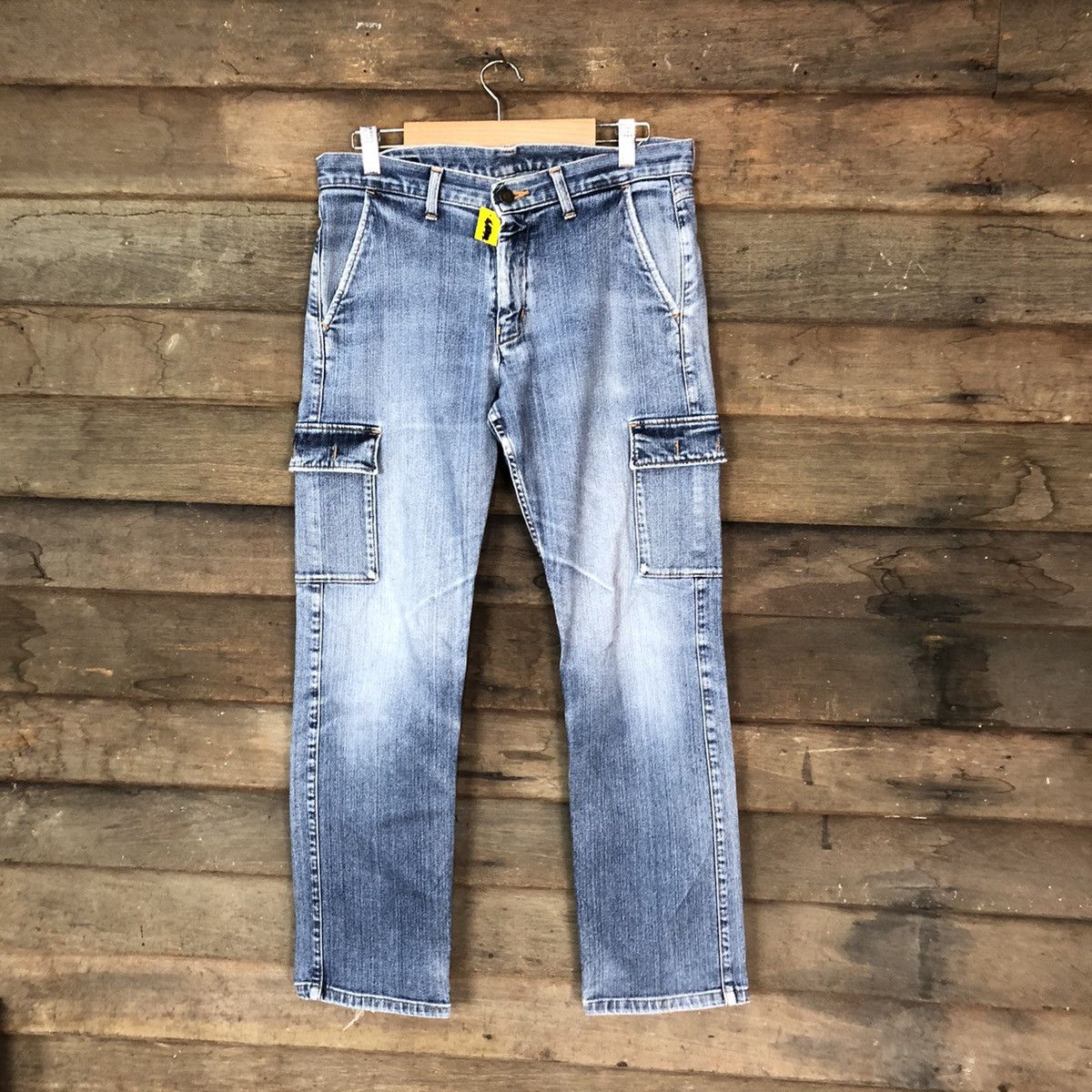 Japanese Brand Red Woods faded Blue multipocket Denim Pants #4524 Size US 30 / EU 46 - 1 Thumbnail