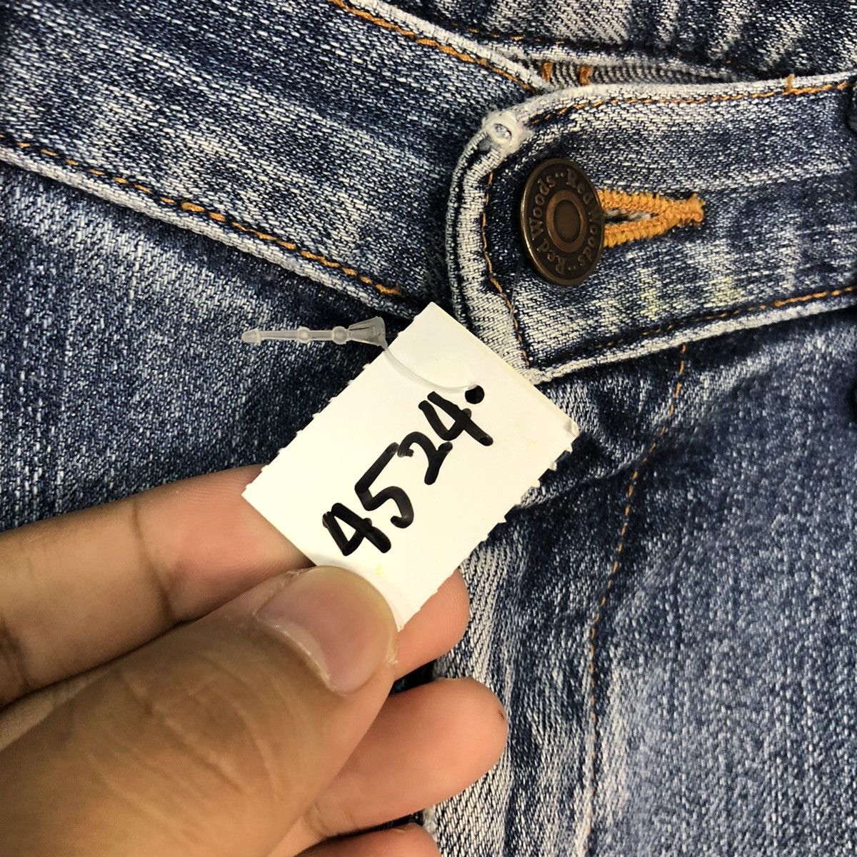 Japanese Brand Red Woods faded Blue multipocket Denim Pants #4524 Size US 30 / EU 46 - 10 Thumbnail
