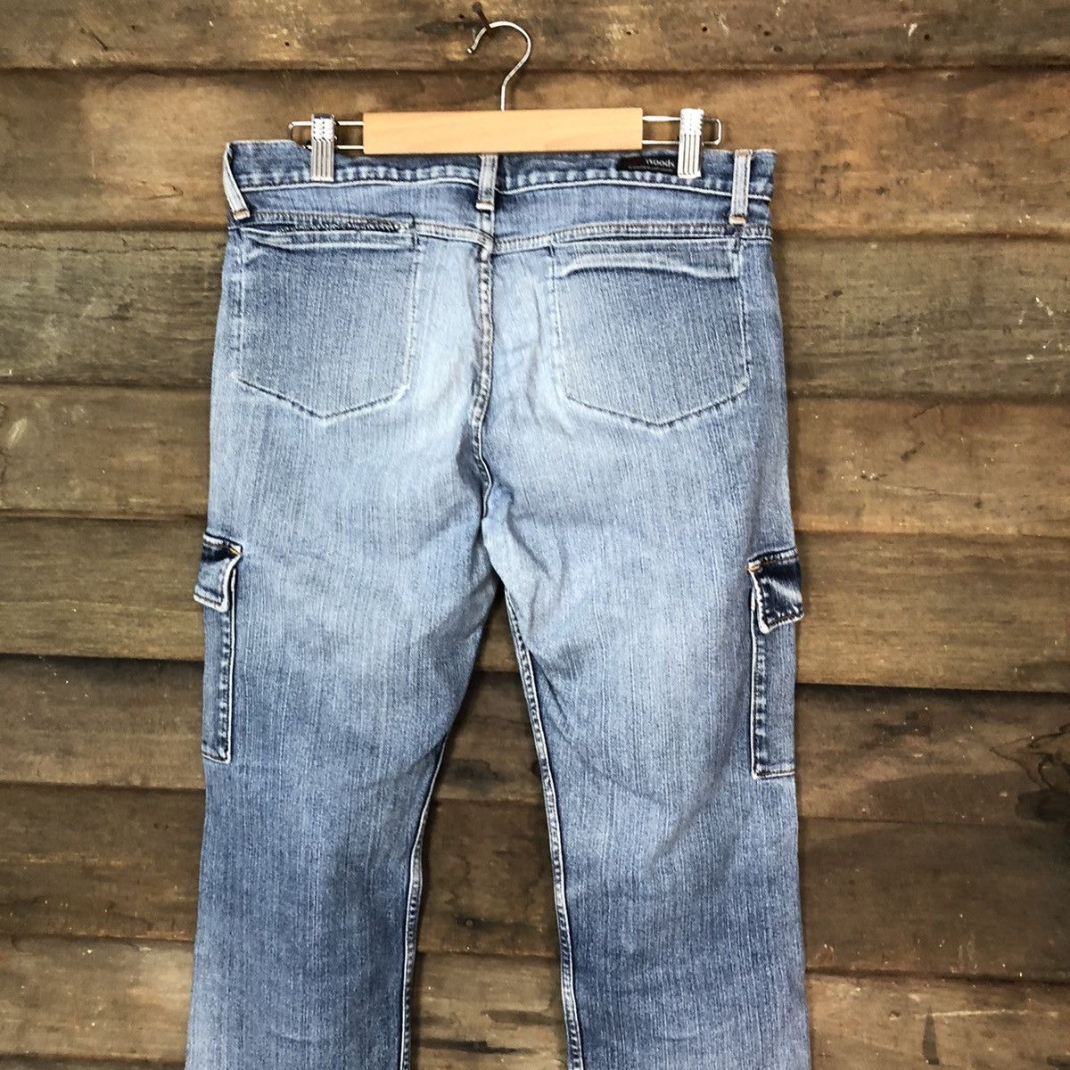 Japanese Brand Red Woods faded Blue multipocket Denim Pants #4524 Size US 30 / EU 46 - 12 Thumbnail
