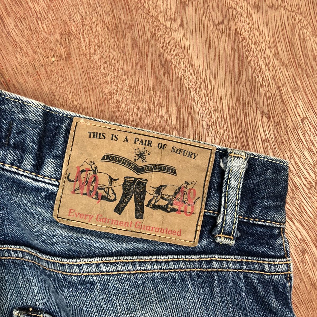 Japanese Brand DLL Sifury Blue Denim Selvedge Jeans Pants #c616 Size US 30 / EU 46 - 11 Thumbnail