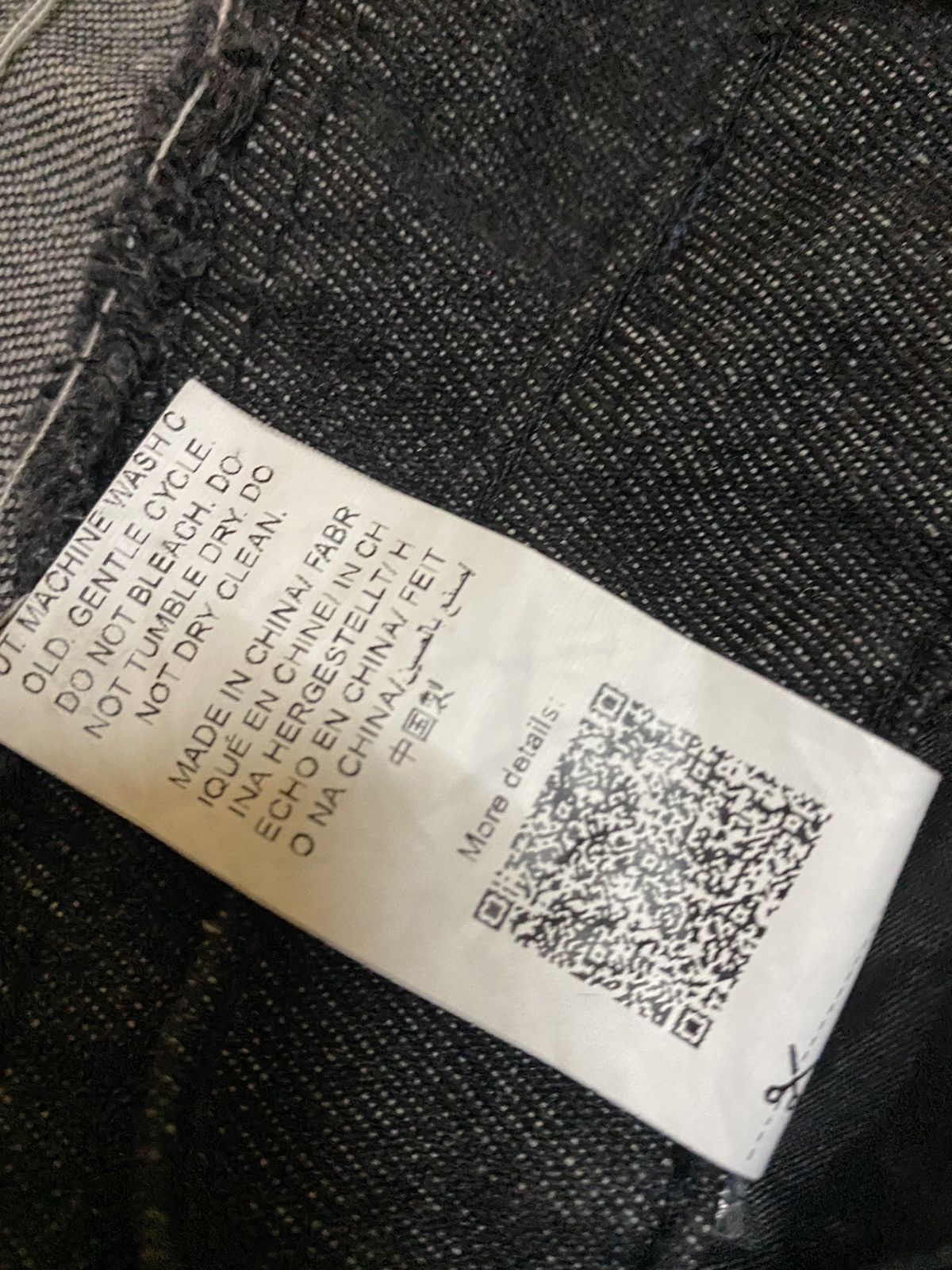 Japanese Brand 💥Japanese Shein Patchwork Hagi Black Denim Size US 31 - 8 Thumbnail