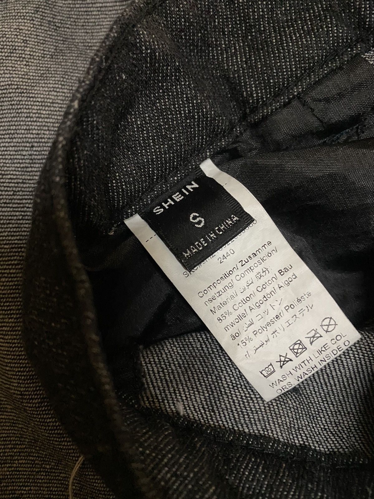 Japanese Brand 💥Japanese Shein Patchwork Hagi Black Denim Size US 31 - 7 Thumbnail