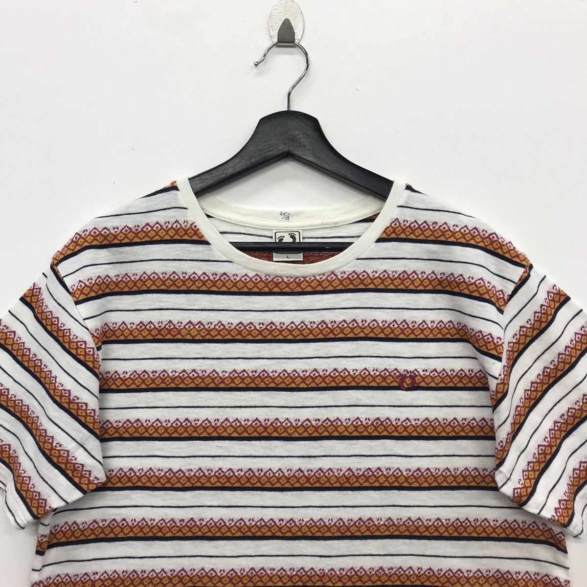 Hang Ten × Vintage *Rare!! Vintage Surf Tee Hang Ten Stripe Small Logo Size US L / EU 52-54 / 3 - 2 Thumbnail