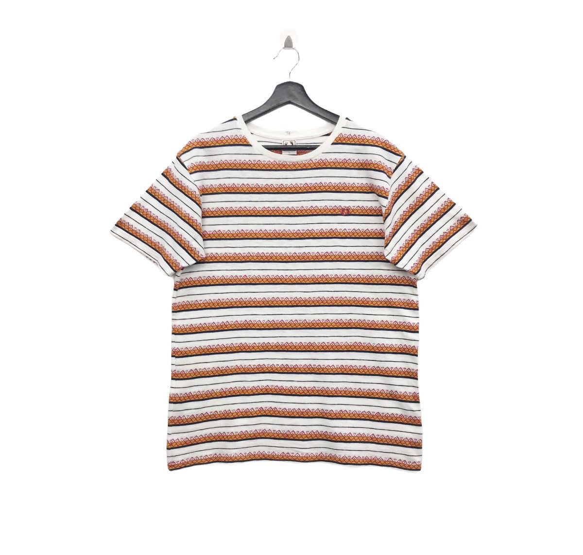 Hang Ten × Vintage *Rare!! Vintage Surf Tee Hang Ten Stripe Small Logo Size US L / EU 52-54 / 3 - 1 Thumbnail