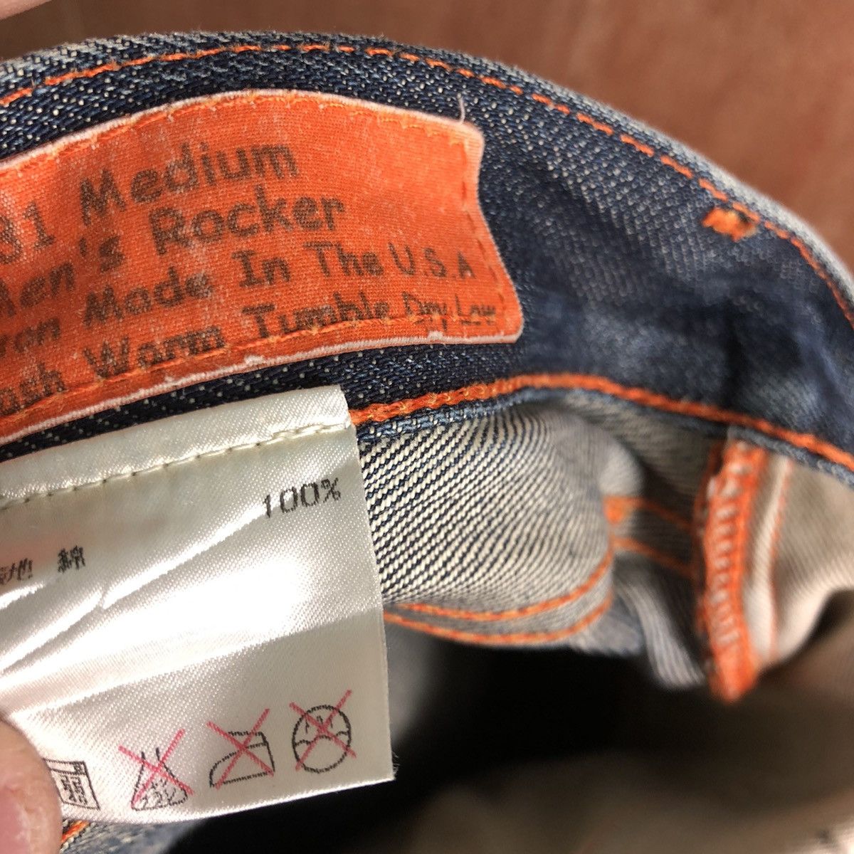 Jean Shop DLL Jean Shop Blue distressed Denim Jeans Pants #c262 Size US 31 - 17 Thumbnail