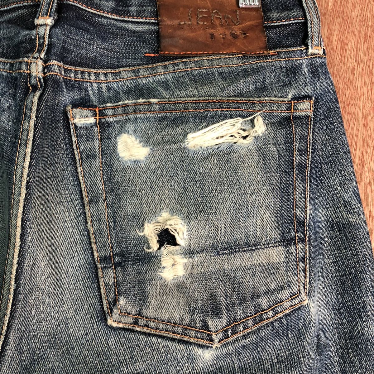 Jean Shop DLL Jean Shop Blue distressed Denim Jeans Pants #c262 Size US 31 - 14 Thumbnail
