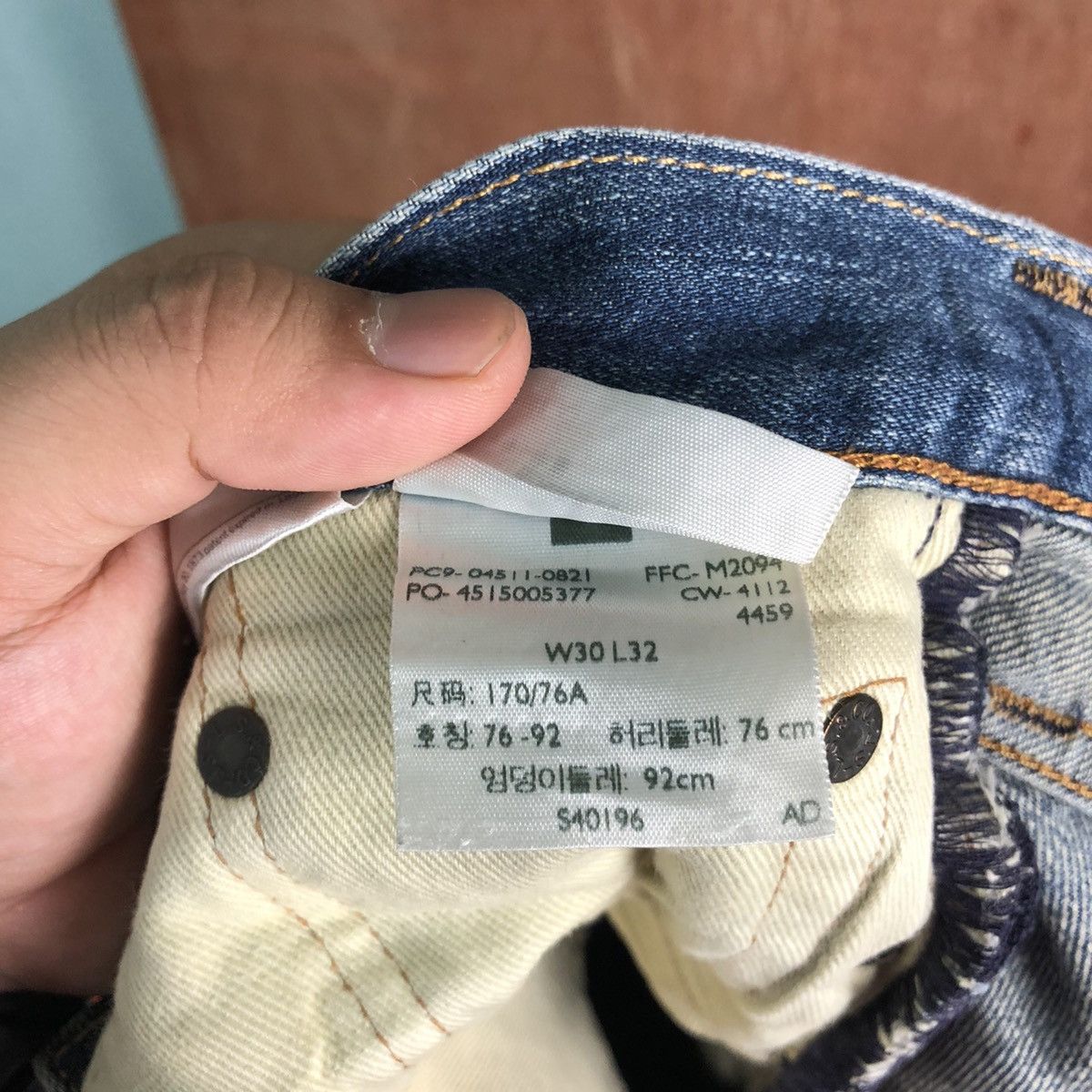Levi's 511 Levis Blue distressed Denim jeans #6352 Size US 30 / EU 46 - 15 Thumbnail
