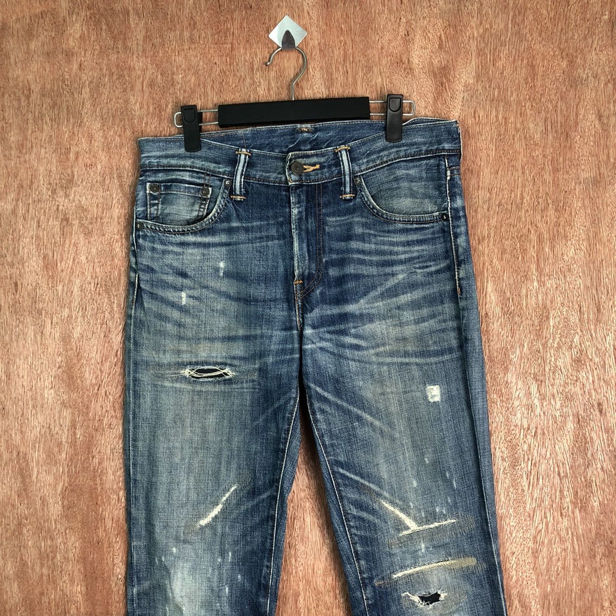 Levi's 511 Levis Blue distressed Denim jeans #6352 Size US 30 / EU 46 - 2 Thumbnail