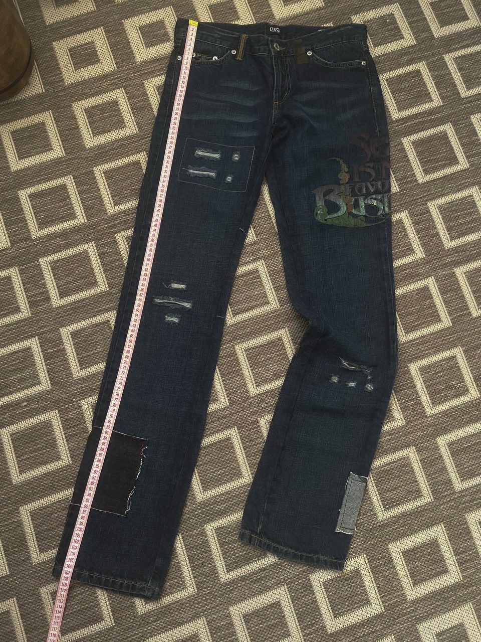 Dolce & Gabbana D&G SS04 Sex is my favourite business patchwork denim pants Size US 30 / EU 46 - 8 Thumbnail