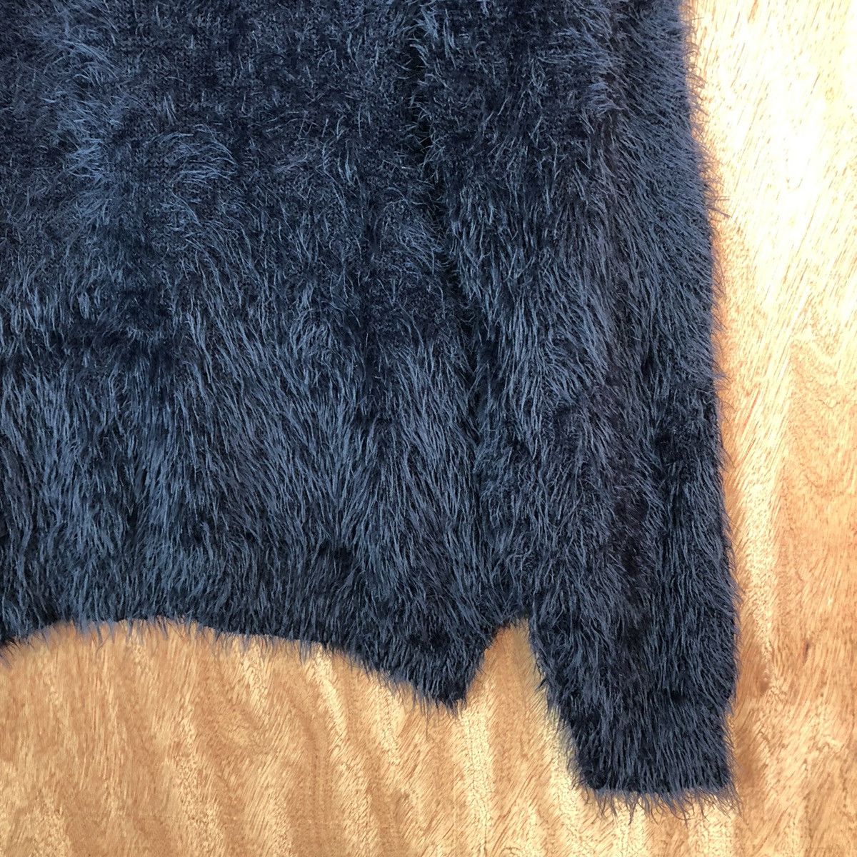 Homespun Knitwear SUE Dark Blue Shag Shaggy Fur Mohair Knitwear #6666 Size S / US 4 / IT 40 - 12 Thumbnail