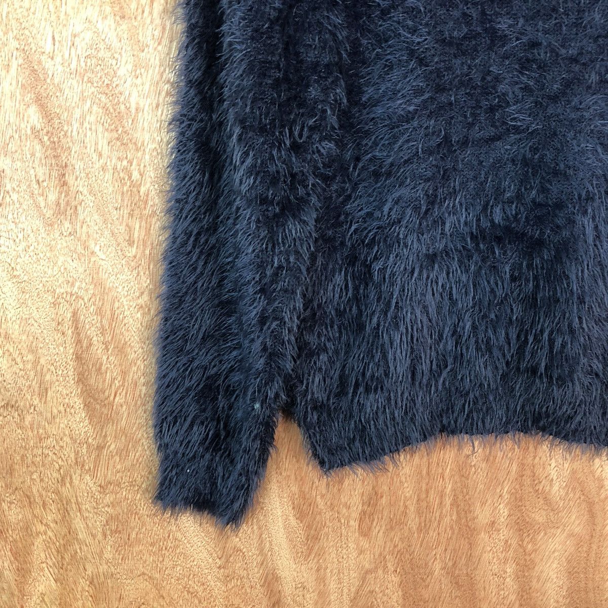 Homespun Knitwear SUE Dark Blue Shag Shaggy Fur Mohair Knitwear #6666 Size S / US 4 / IT 40 - 11 Thumbnail
