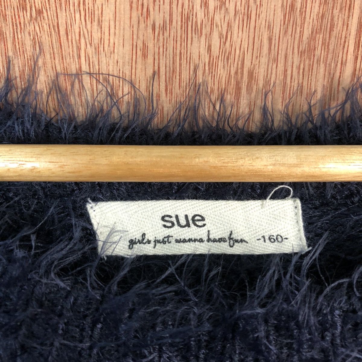 Homespun Knitwear SUE Dark Blue Shag Shaggy Fur Mohair Knitwear #6666 Size S / US 4 / IT 40 - 8 Thumbnail