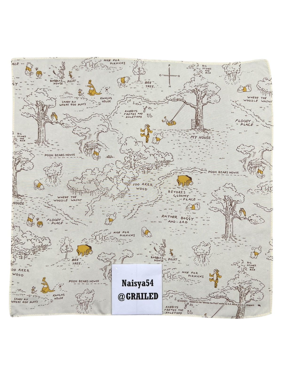 Winnie The Pooh Handkerchief Neckerchief Pocketsquare