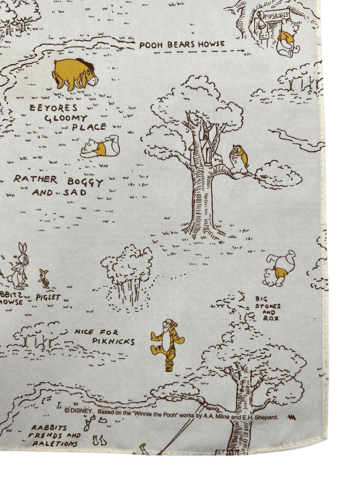 Winnie The Pooh Handkerchief Neckerchief Pocketsquare