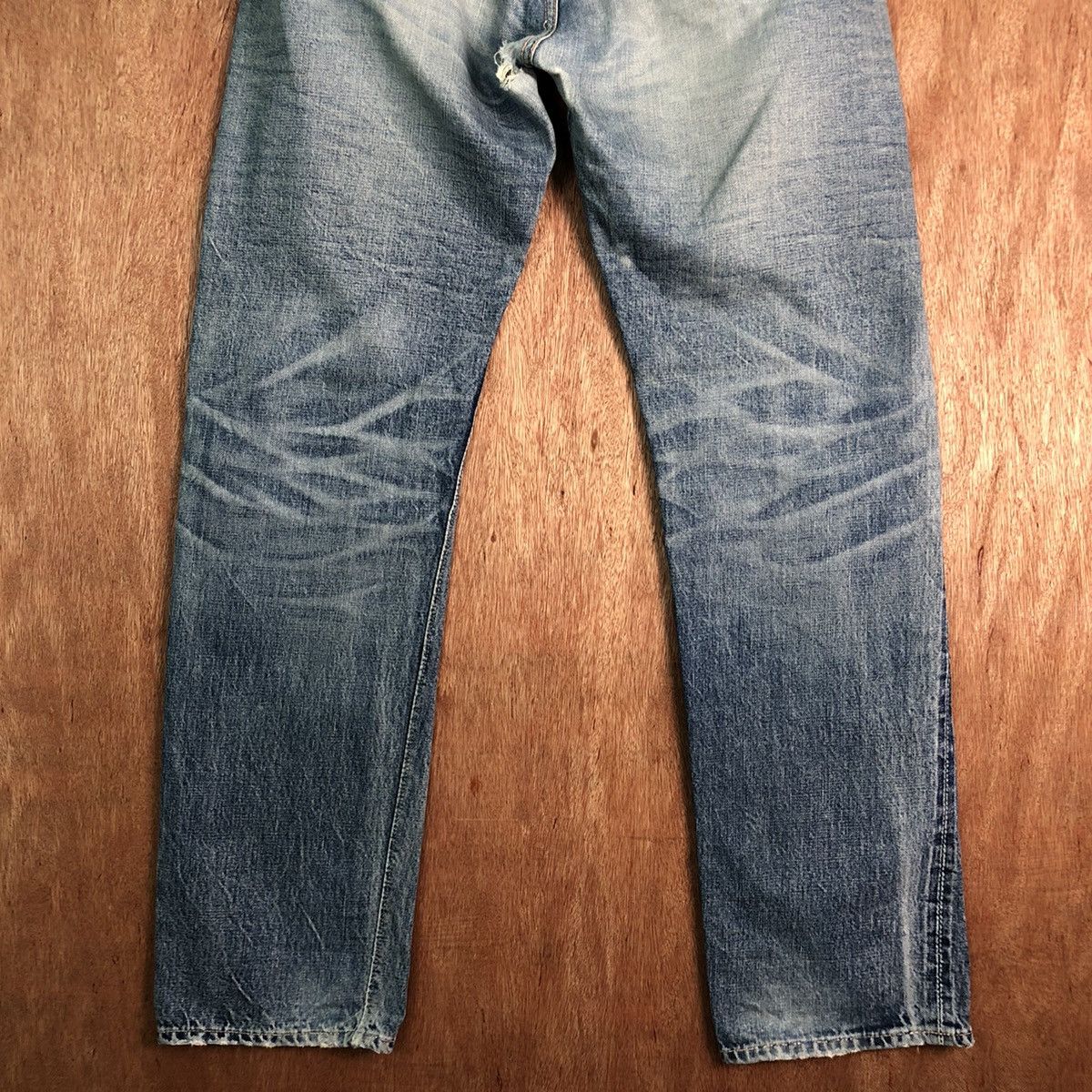 Japanese Brand DLL Vintage Double Work distressed Denim Jeans Pants #c264 Size US 33 - 8 Thumbnail