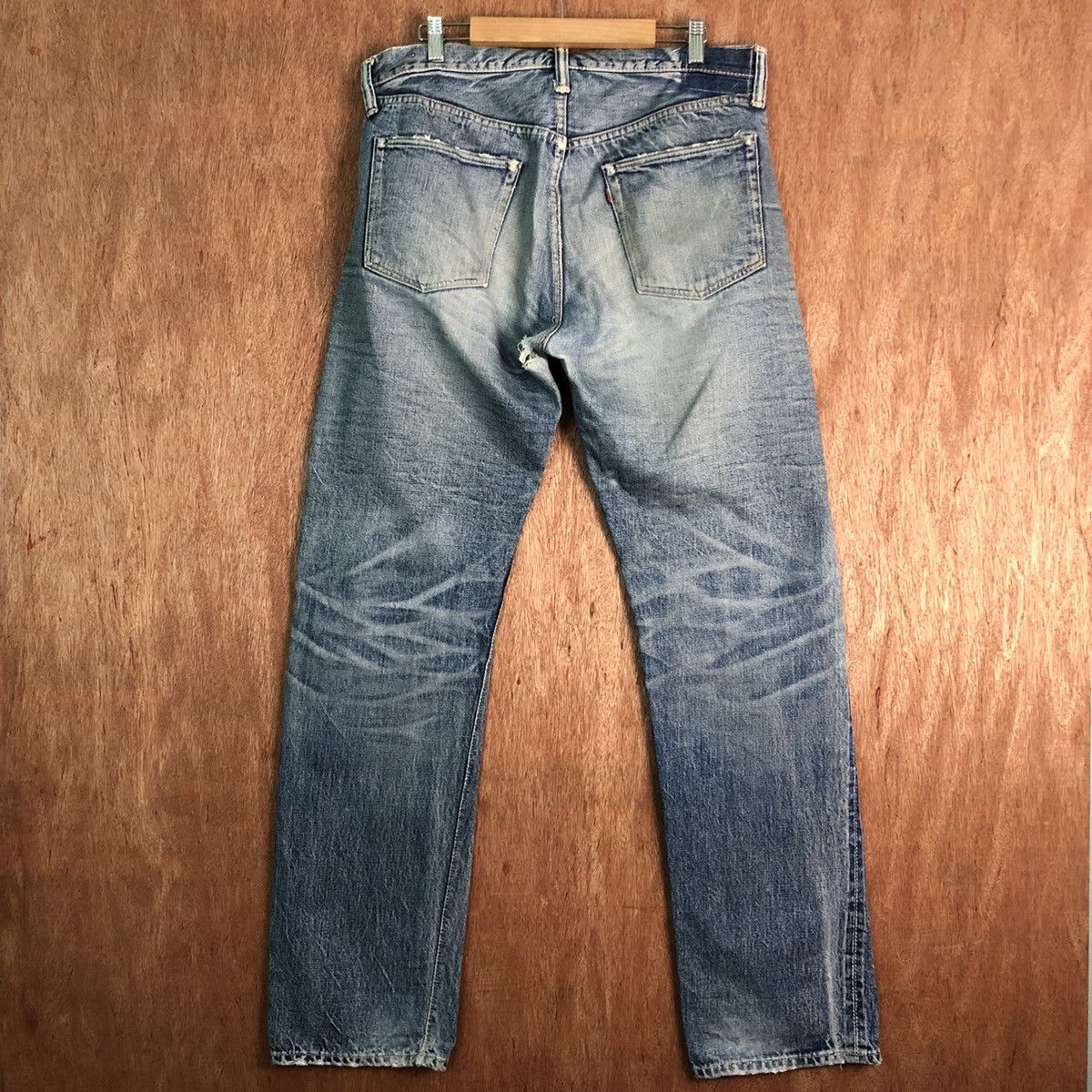 Japanese Brand DLL Vintage Double Work distressed Denim Jeans Pants #c264 Size US 33 - 6 Thumbnail