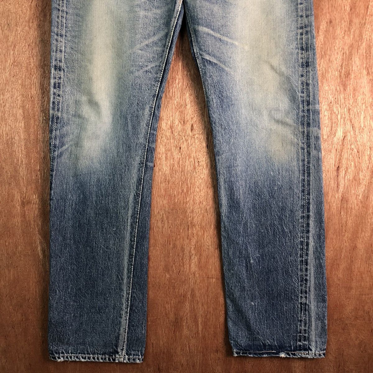 Japanese Brand DLL Vintage Double Work distressed Denim Jeans Pants #c264 Size US 33 - 3 Thumbnail