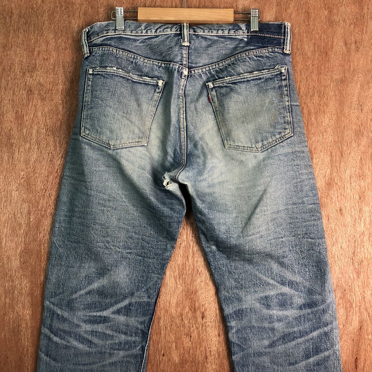 Japanese Brand DLL Vintage Double Work distressed Denim Jeans Pants #c264 Size US 33 - 7 Thumbnail