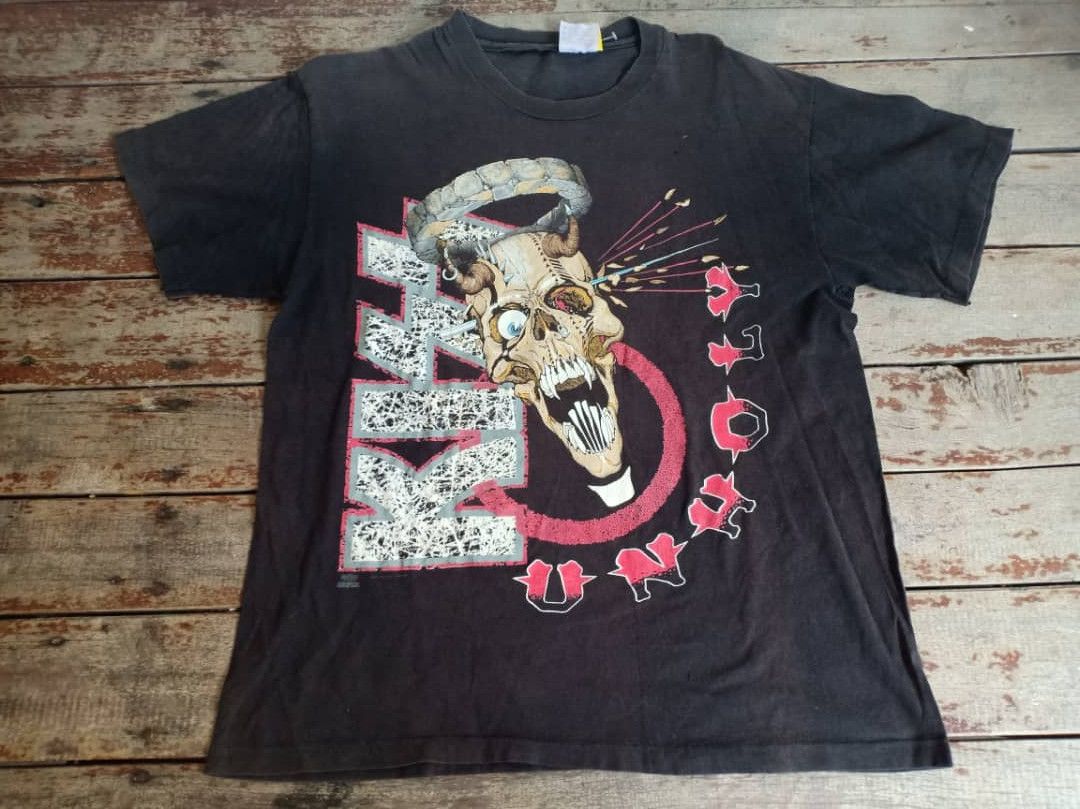 Band Tees Vintage Kiss Unholy Band Rock Music Rare Design Size US L / EU 52-54 / 3 - 1 Thumbnail