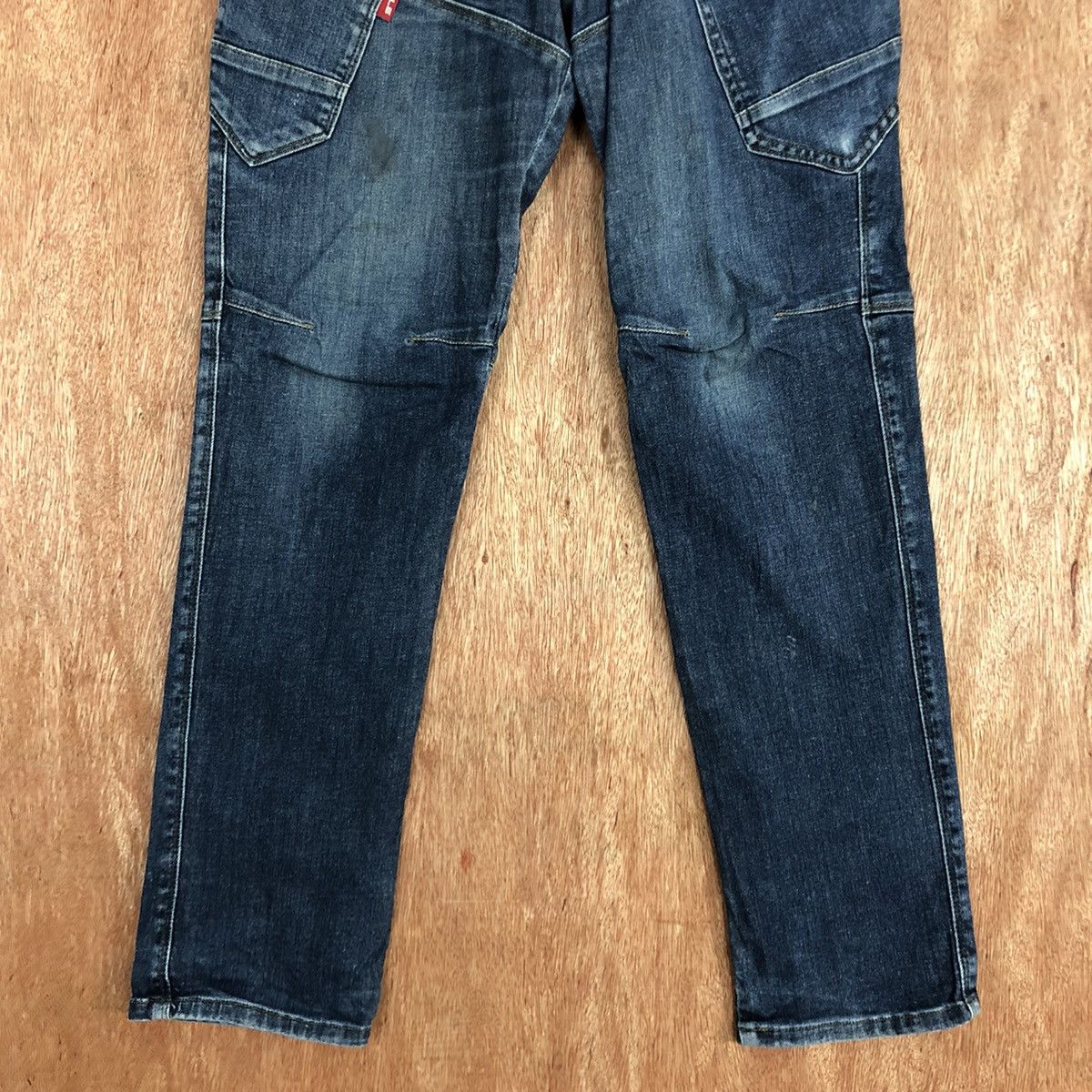Japanese Brand DLL Workwear Blue Multipocket Denim Pants #c649 Size US 32 / EU 48 - 3 Thumbnail