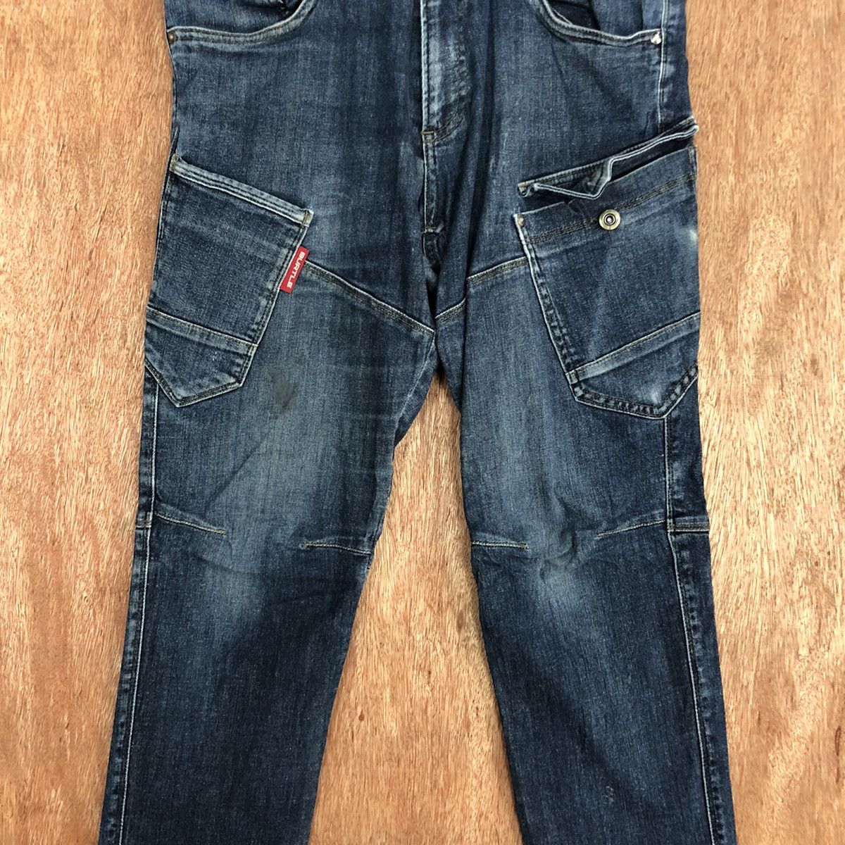 Japanese Brand DLL Workwear Blue Multipocket Denim Pants #c649 Size US 32 / EU 48 - 4 Thumbnail