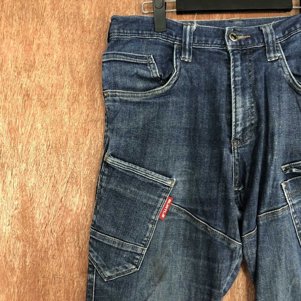 Japanese Brand DLL Workwear Blue Multipocket Denim Pants #c649 Size US 32 / EU 48 - 6 Thumbnail