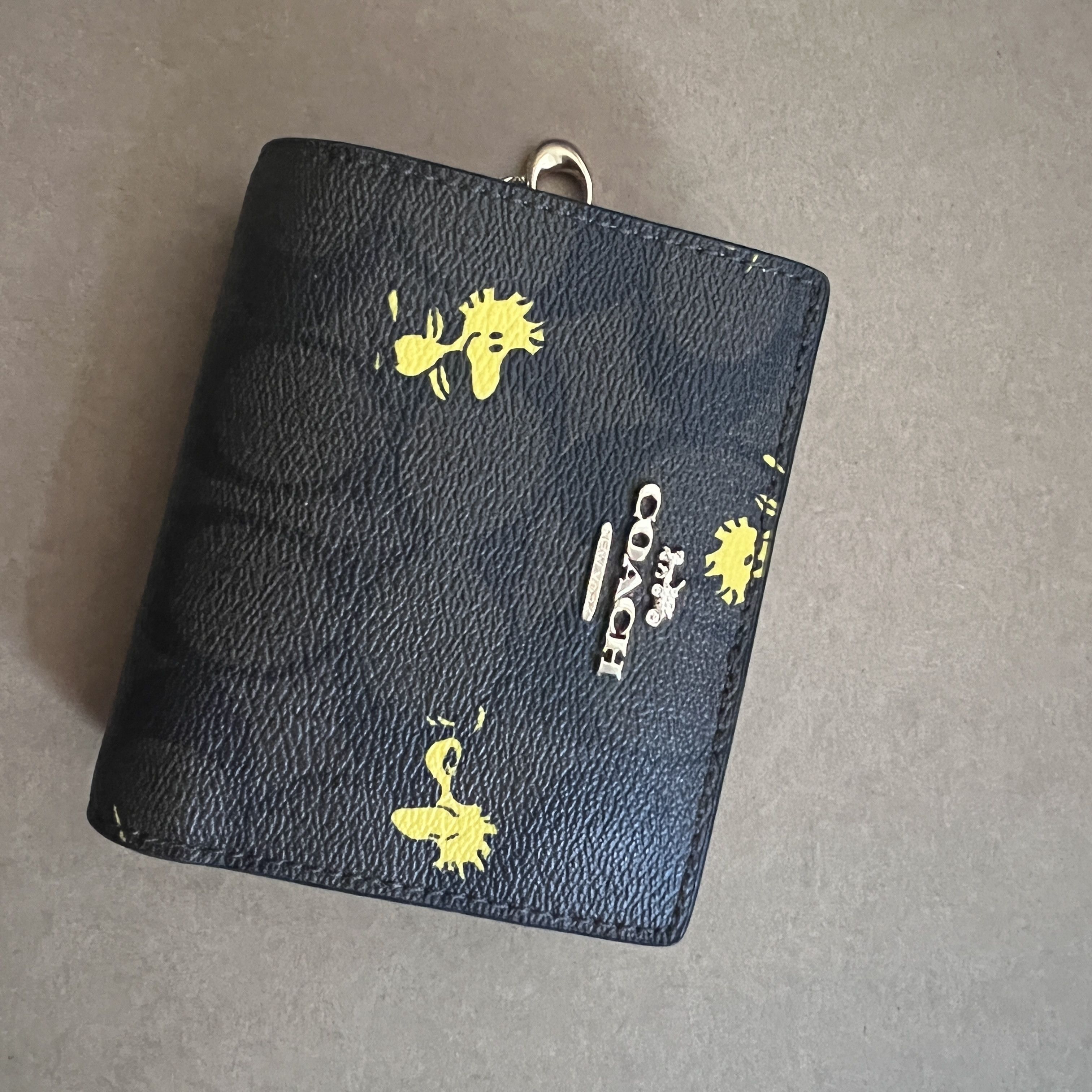 NWT Coach X Peanuts Snap Wallet In Signature Canvas hot With Woodstock Print