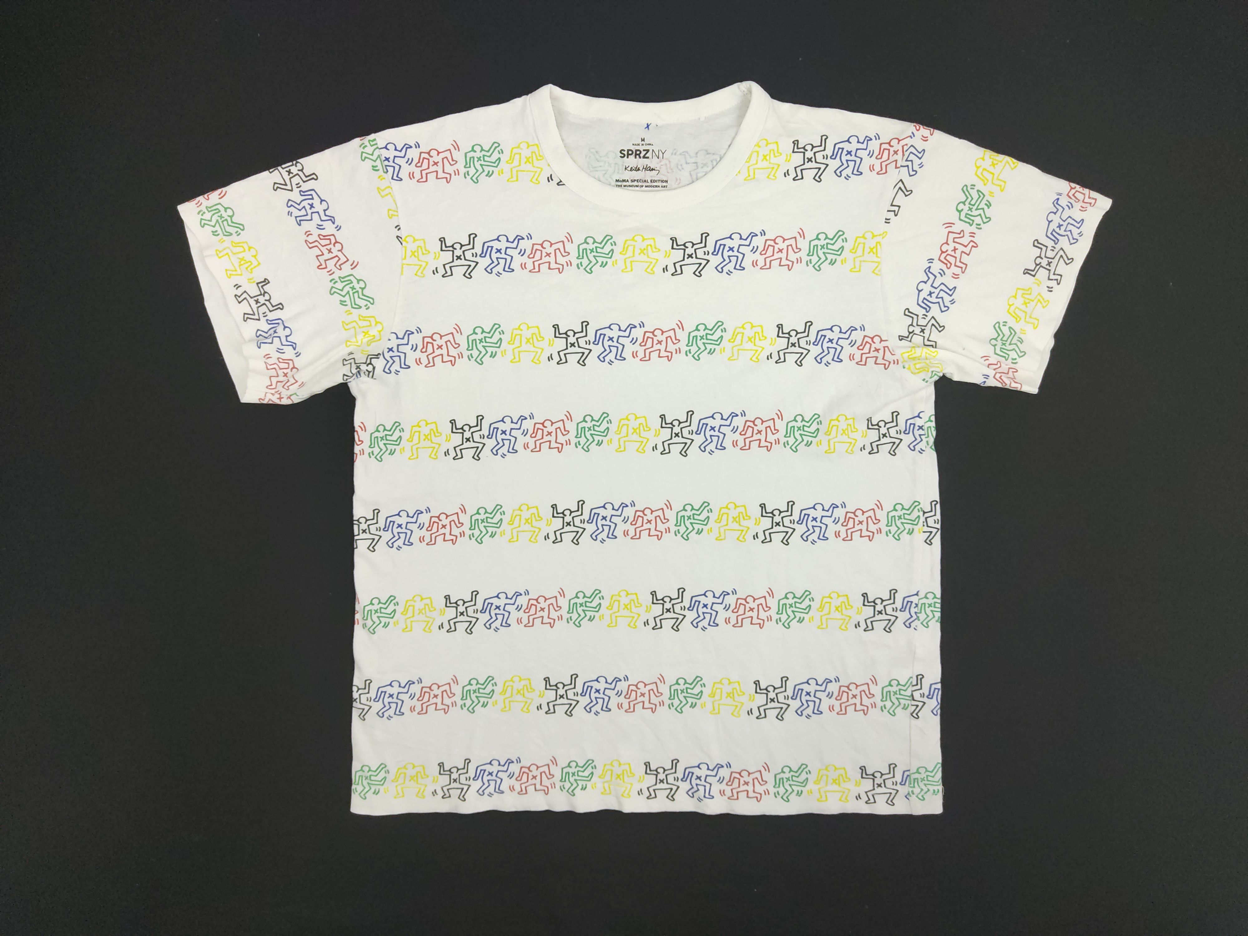 image of Keith Haring Sprz Ny Moma Special Edition All Over Printed in White, Women's (Size Medium)