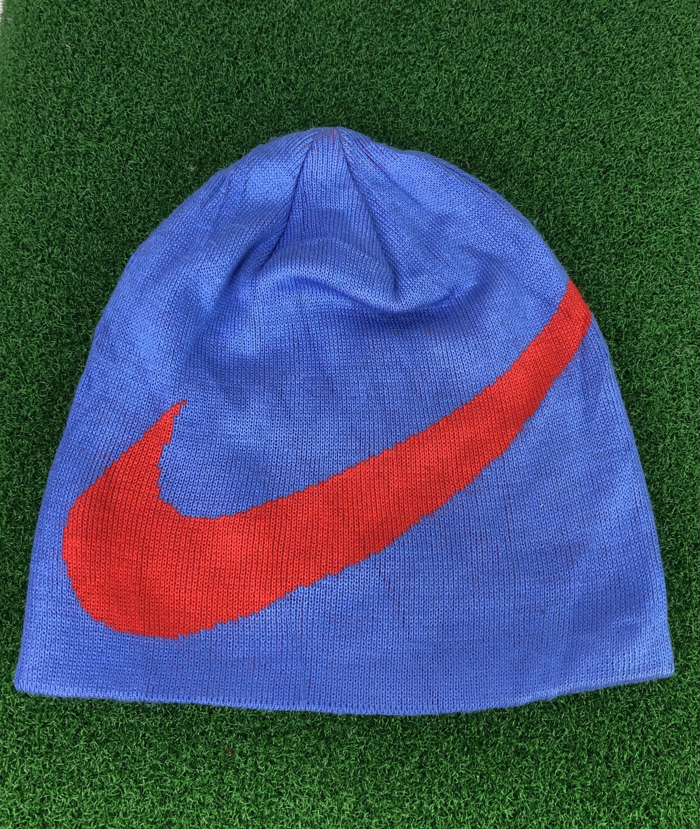 Nike Vintage Nike Big Swoosh Beanie Hat Size ONE SIZE - 1 Thumbnail