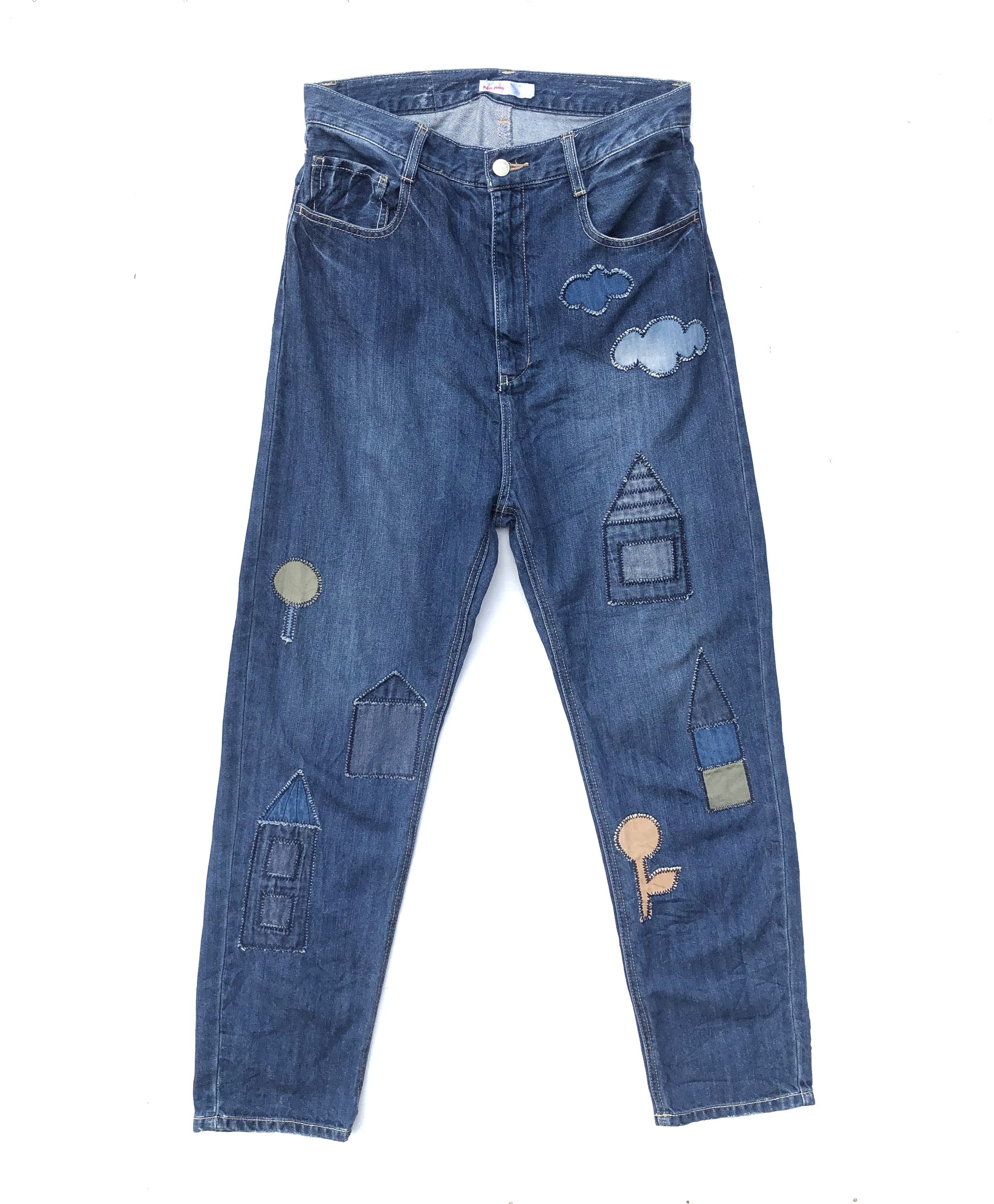 Ne-Net RARE🔥S/S 2013 ISSEY MIYAKE NÉ-NET PATCHWORK BUCKLEBACK JEAN Size US 31 - 2 Thumbnail