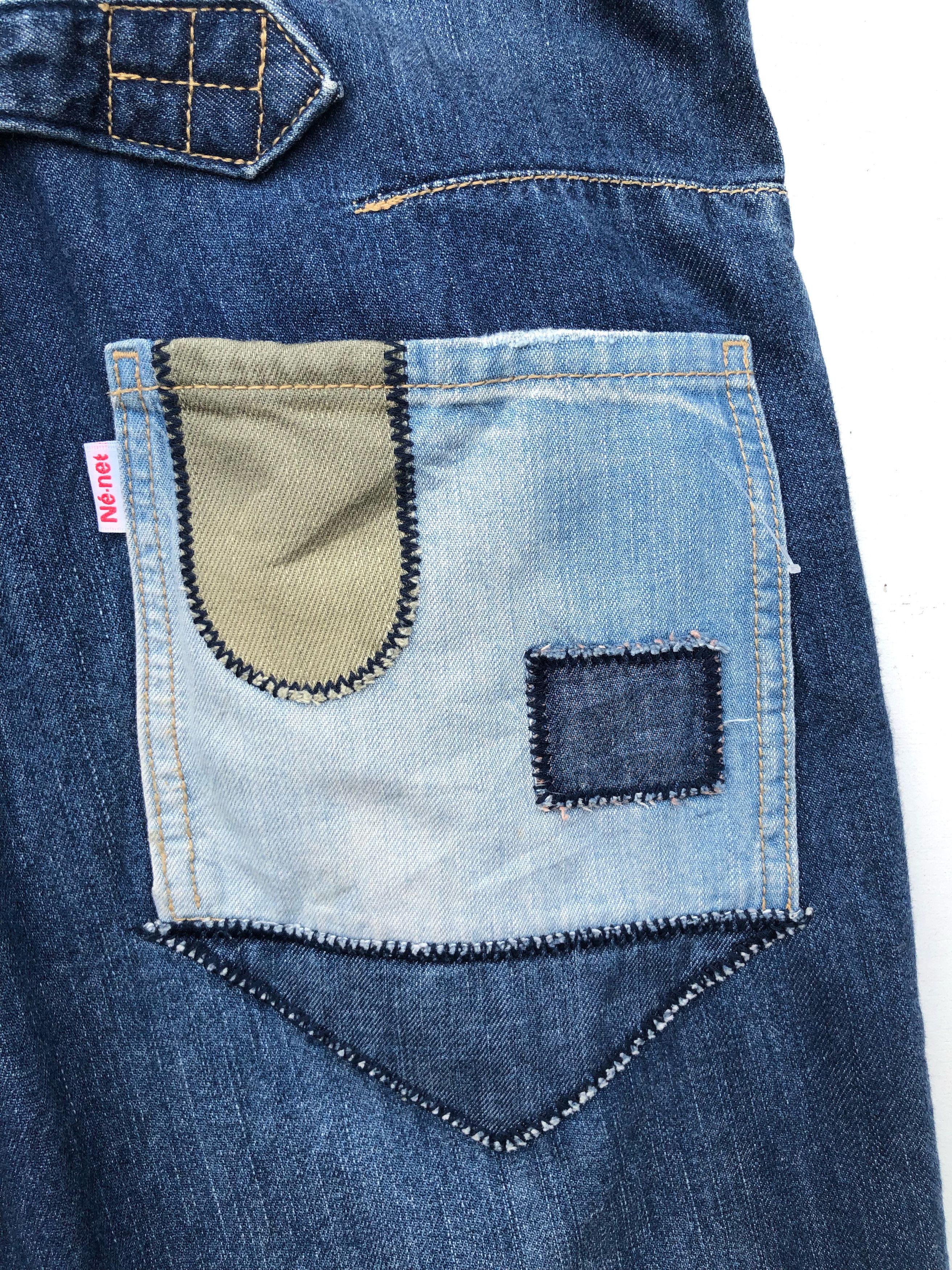 Ne-Net RARE🔥S/S 2013 ISSEY MIYAKE NÉ-NET PATCHWORK BUCKLEBACK JEAN Size US 31 - 10 Thumbnail