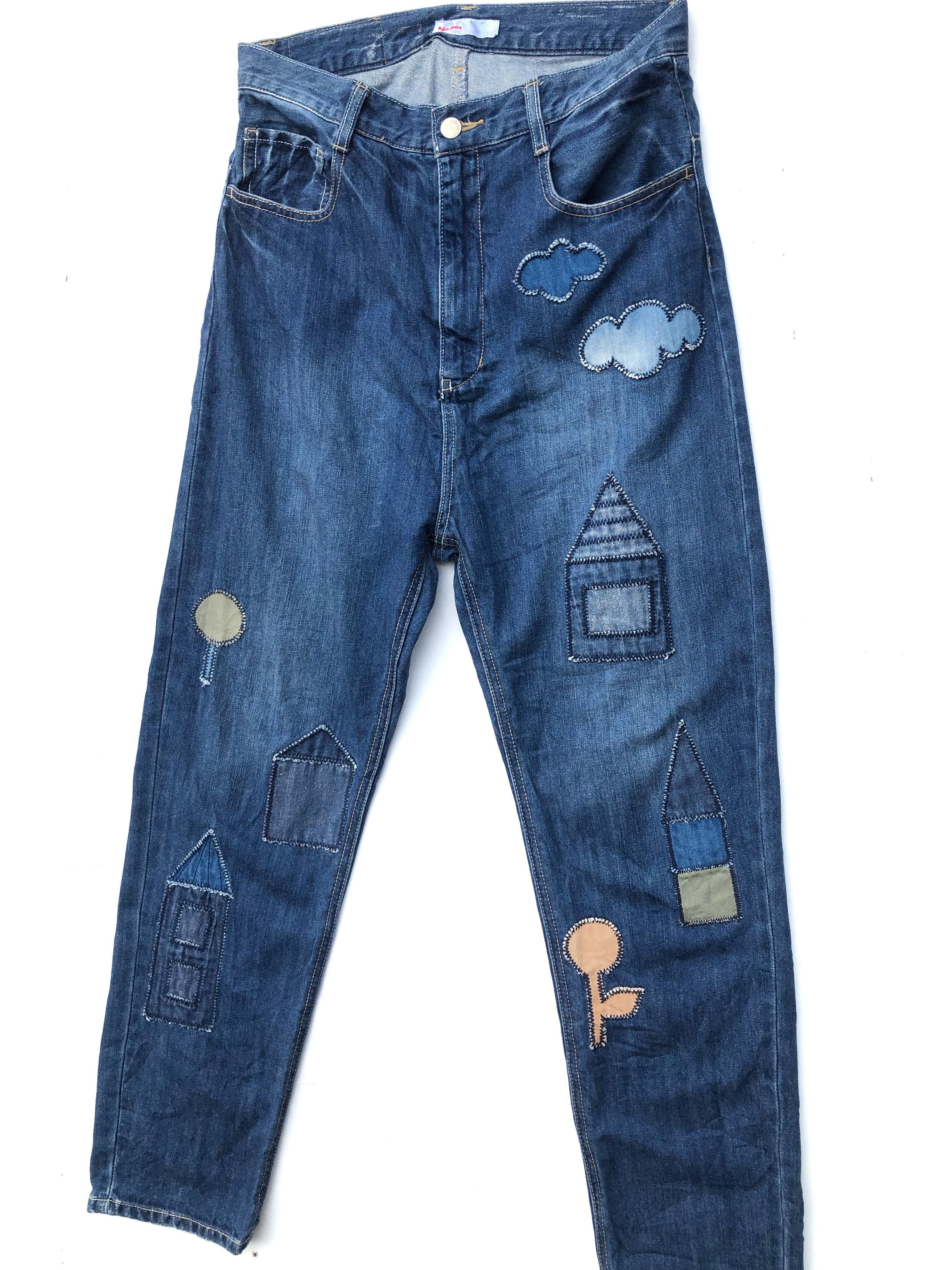 Ne-Net RARE🔥S/S 2013 ISSEY MIYAKE NÉ-NET PATCHWORK BUCKLEBACK JEAN Size US 31 - 5 Thumbnail