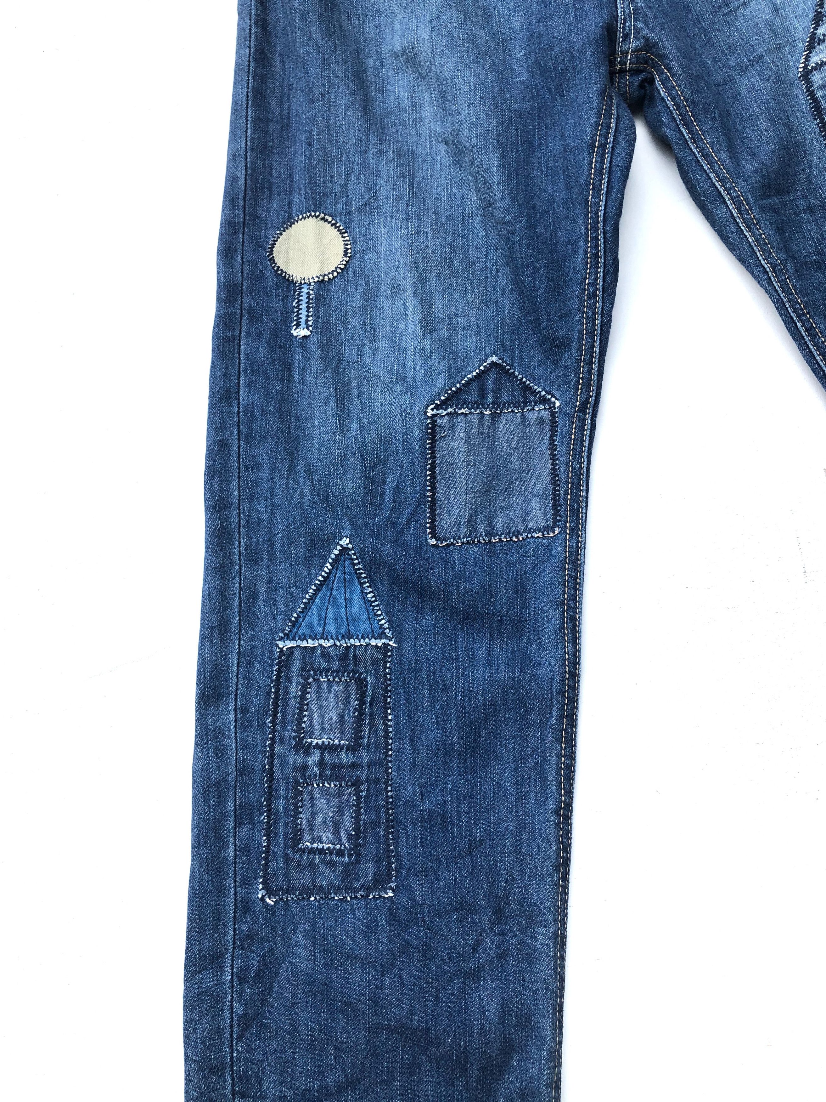 Ne-Net RARE🔥S/S 2013 ISSEY MIYAKE NÉ-NET PATCHWORK BUCKLEBACK JEAN Size US 31 - 6 Thumbnail