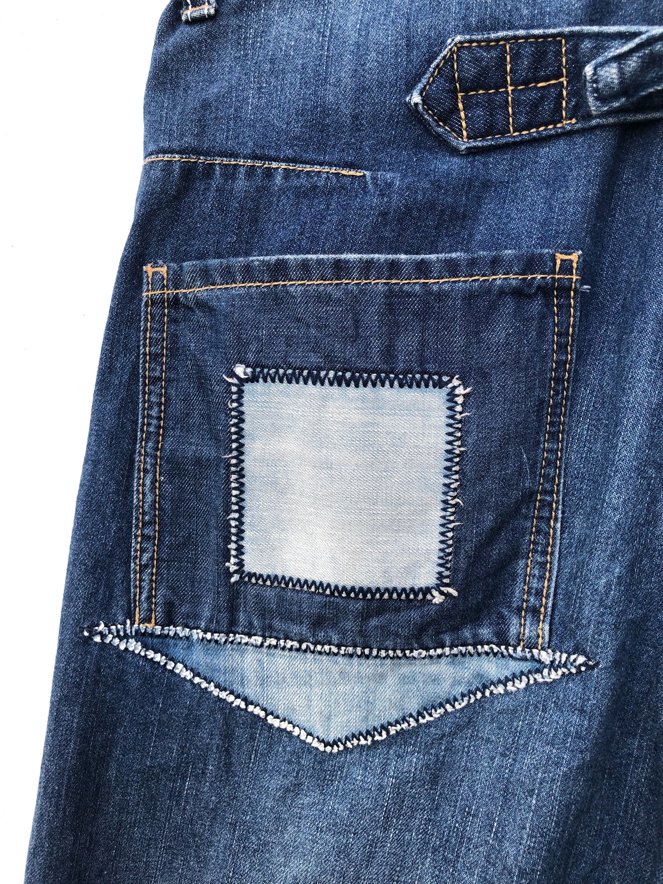Ne-Net RARE🔥S/S 2013 ISSEY MIYAKE NÉ-NET PATCHWORK BUCKLEBACK JEAN Size US 31 - 11 Thumbnail