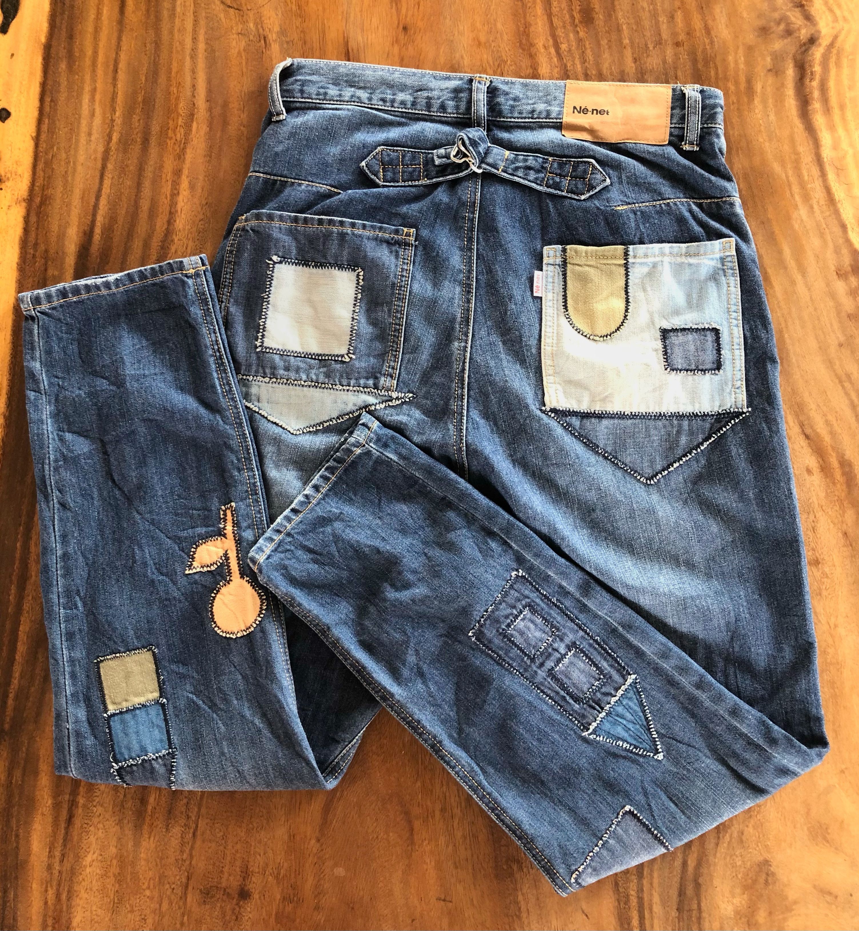 Ne-Net RARE🔥S/S 2013 ISSEY MIYAKE NÉ-NET PATCHWORK BUCKLEBACK JEAN Size US 31 - 1 Thumbnail