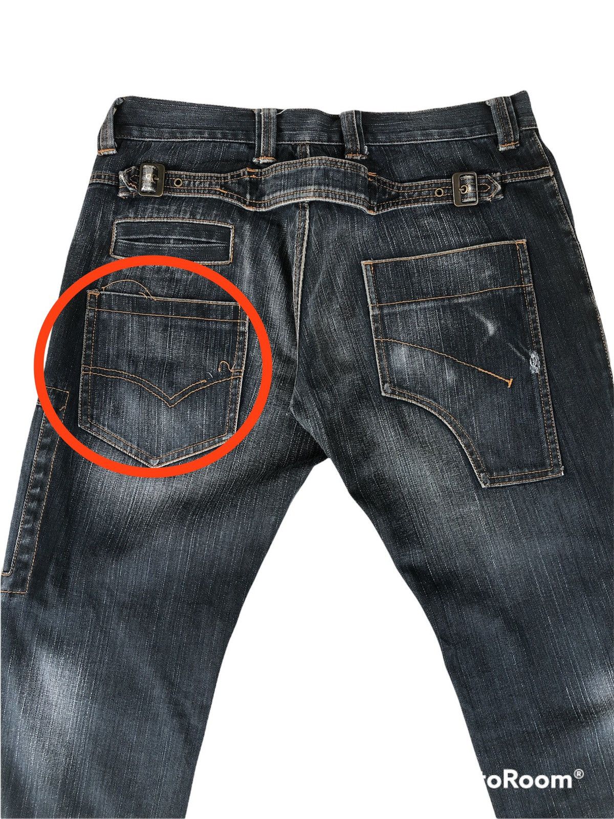 291295=Homme 291295=HOMME Distressed Denim Size US 31 - 9 Thumbnail