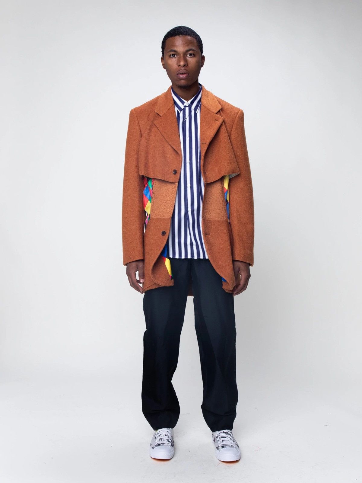 Comme des Garcons Runway FW2020 Deconstructed Wool Blazer Size US M / EU 48-50 / 2 - 2 Thumbnail