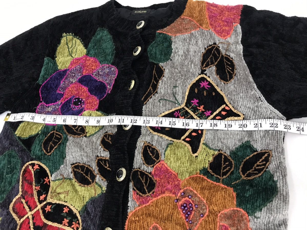 Japanese Brand Accellando Butterfly Abstract Art Padded Sweatshirt Jacket Size L / US 10 / IT 46 - 10 Thumbnail