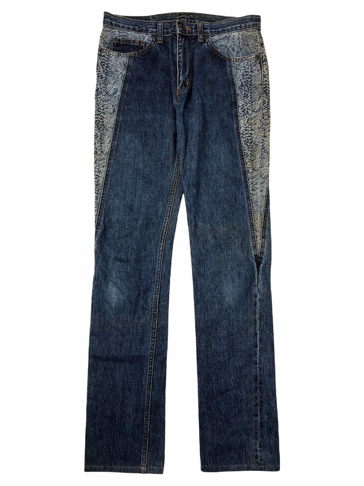 image of Hysteric Glamour Blackfriday1990S Hysteric - Paneled Snake Denim Pants, Men's (Size 30)